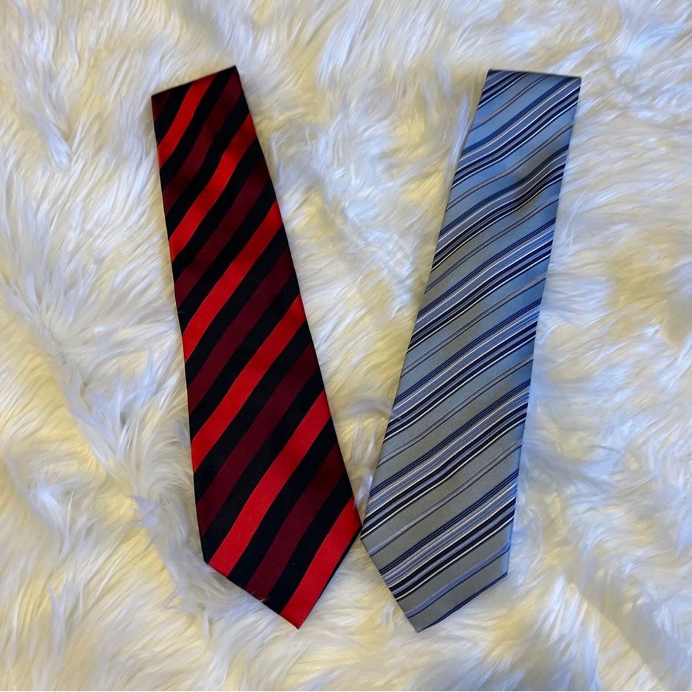 Vesuvius Napoli Handmade Silk Ties Made In Italy Set Of 2